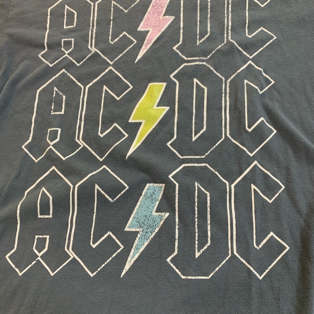AC/DC Black and White Logo Tee Unisex - Picture 6 of 8